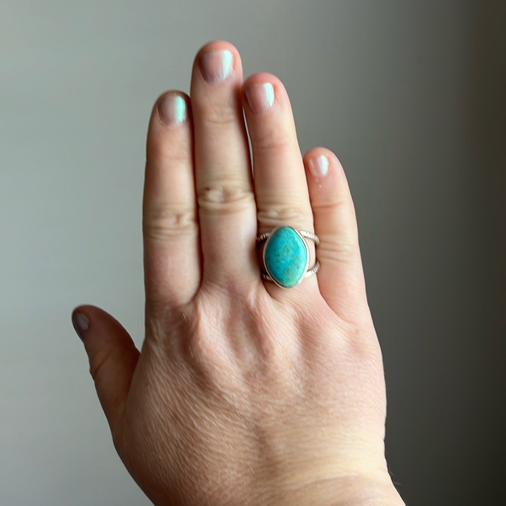 Chunky Turquoise Ring - Picture 3 of 5